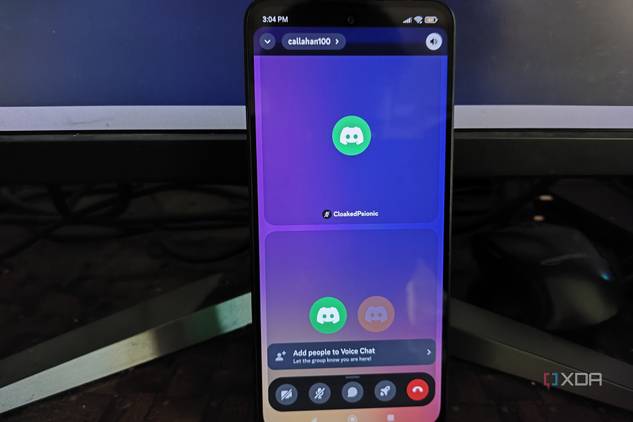 A Discord video call session running on a Poco M6 Pro