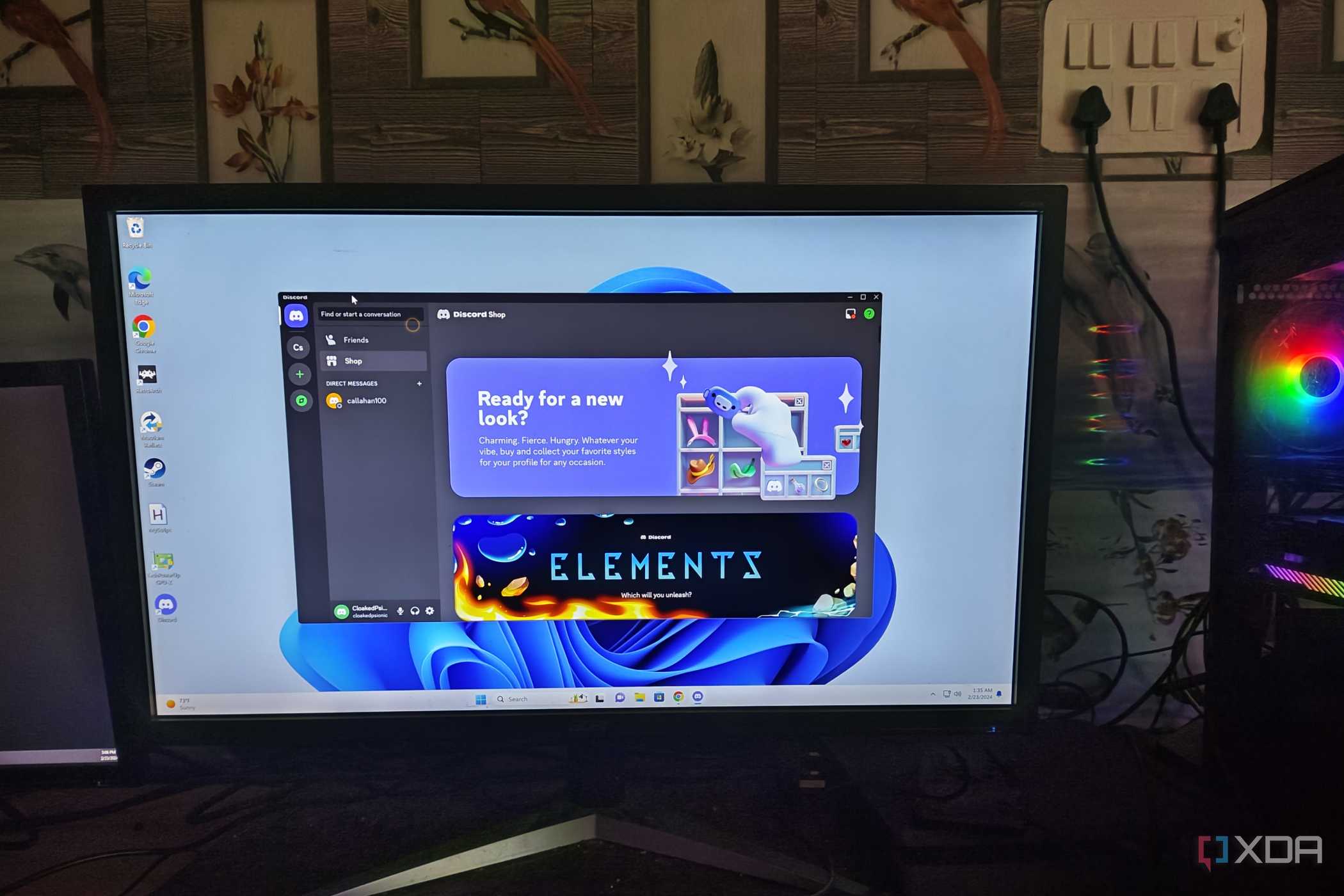 The Discord app running on a Windows 11 PC
