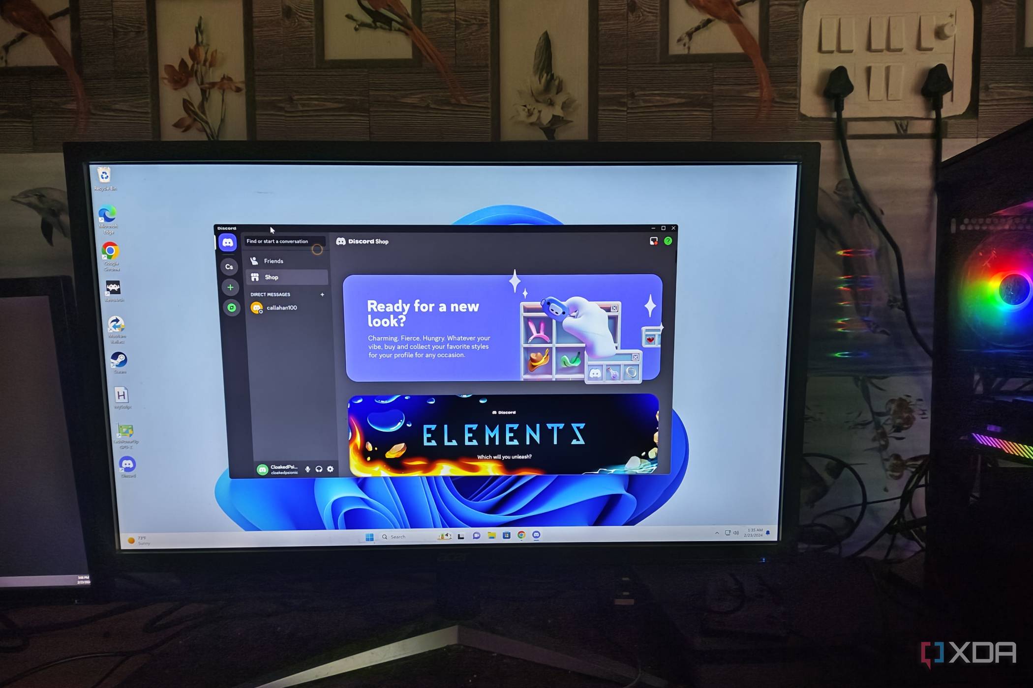 The Discord app running on a Windows 11 PC