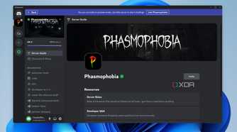 A screenshot of the Phasmophobia server running on Discord