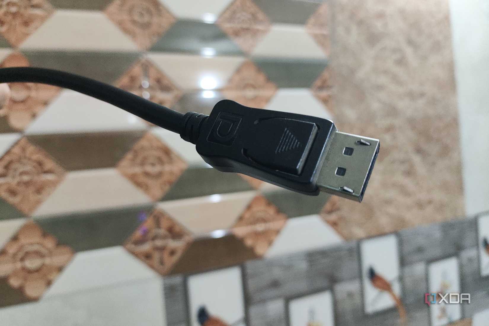 A DisplayPort cable