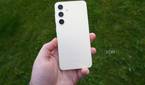 The Samsung Galaxy S24 in hand.