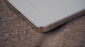 The bottom corner and side rails on a Galaxy S24.
