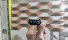 An image of an HDMI cable showcasing its 19-pin design