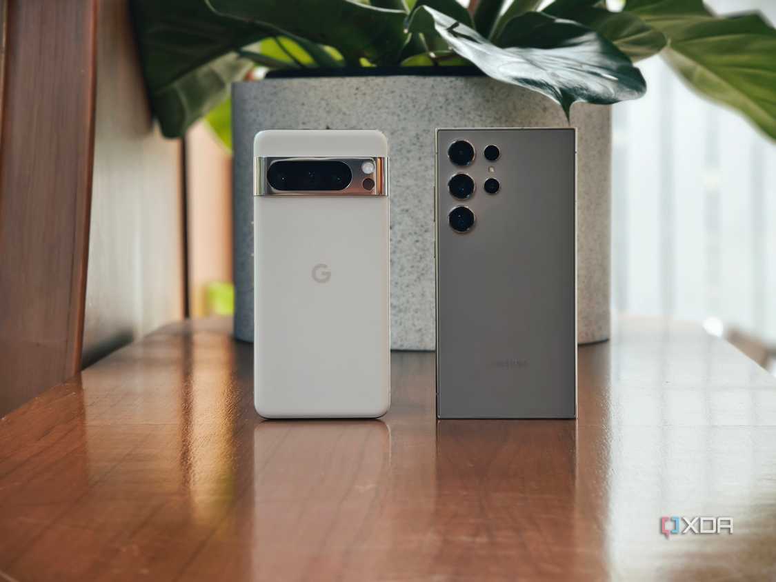 Pixel 8 Pro (left) and S24 Ultra (right)