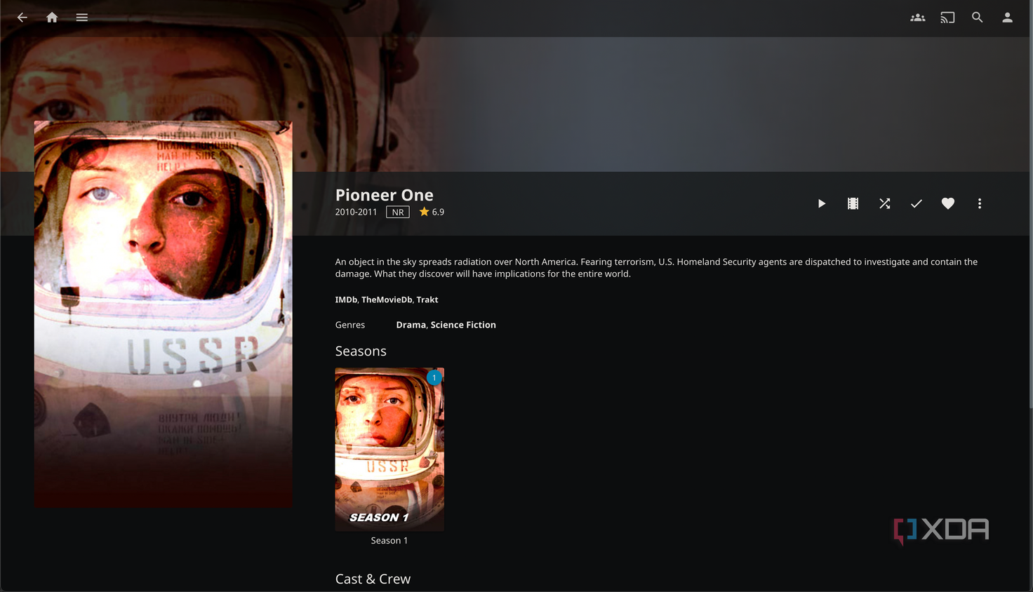 TV show "Pioneer One" in Jellyfin