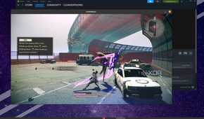 A screenshot of Scarlet Nexus running on Pop_OS! using Proton