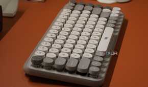 Logitech Pop Keys on a desk.