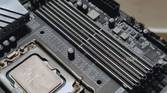An image showing the memory slots on a motherboard.