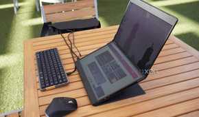 "Stealth mode" with a mini PC and portable monitor.