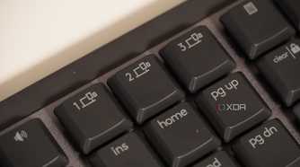 The device switching buttons on the MX Mechanical keyboard.