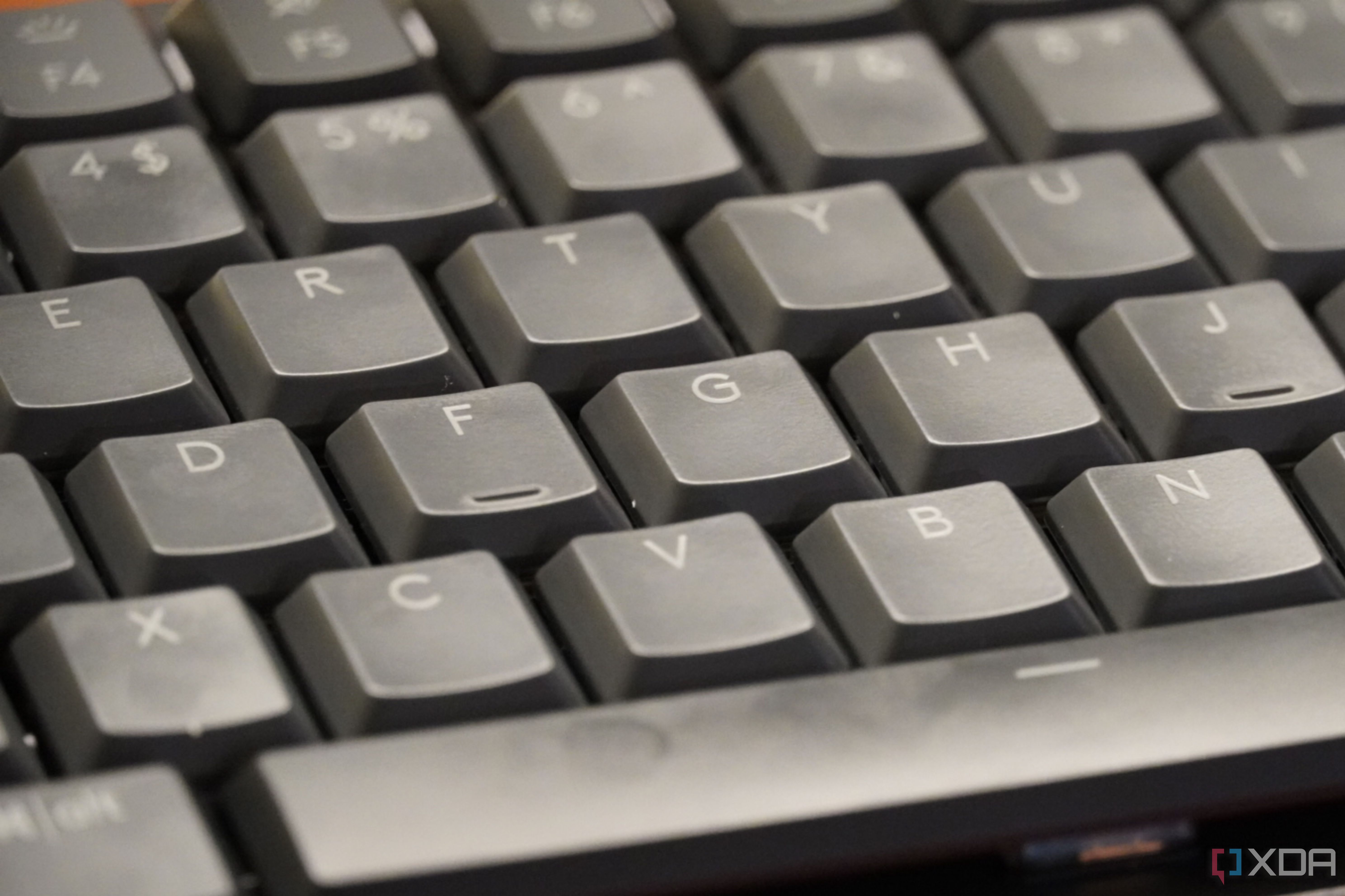 Oil and residue on the MX Mechanical Keyboard.