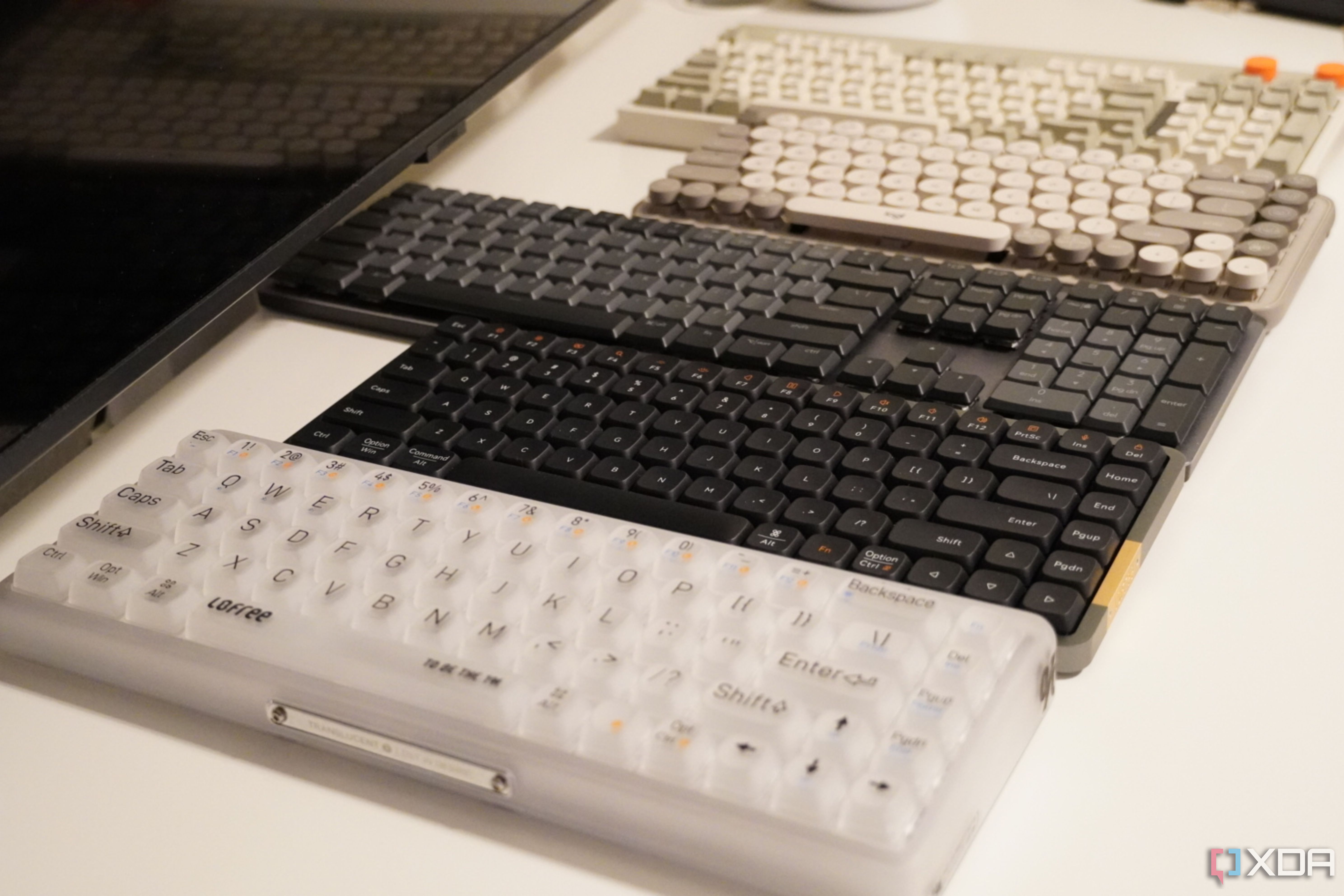 The MX Mechanical Keyboard amidst other mechanical keyboards.