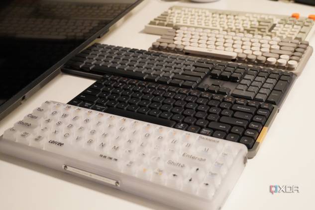 The MX Mechanical Keyboard amidst other mechanical keyboards.