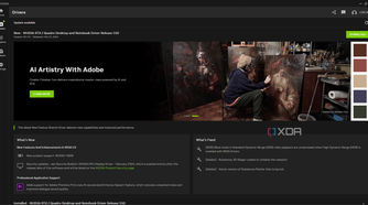 The Nvidia "Drivers" section