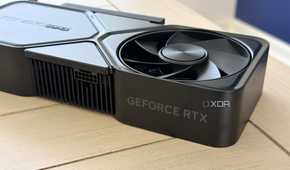 nvidia geforce rtx 4070 super founders edition with power socket seen from an angle