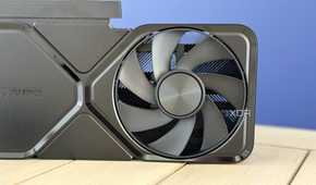 nvidia geforce rtx 4070 super founders edition graphics card with closeup of end fan