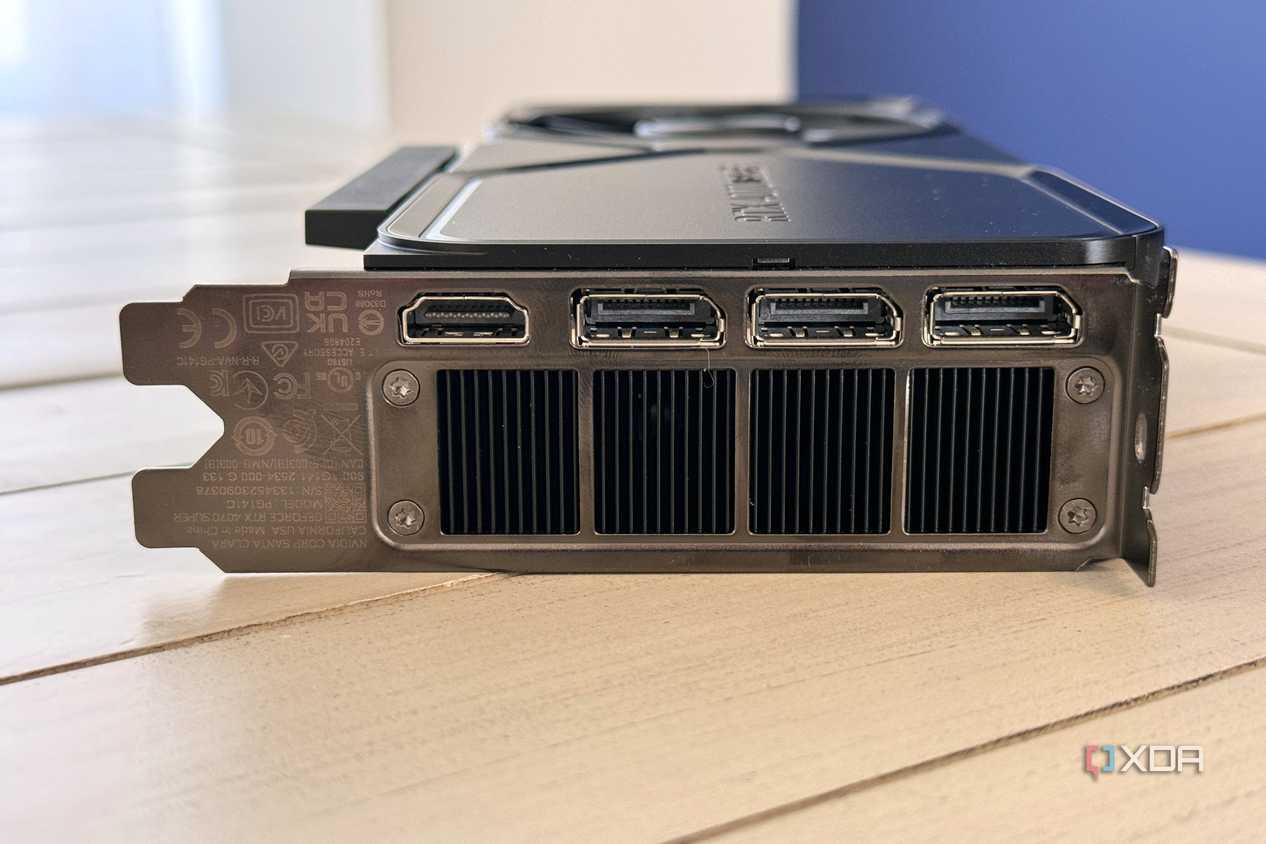 nvidia geforce rtx 4070 super founders edition showing the i/o ports