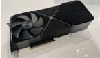 nvidia geforce rtx 4080 super fe graphics card seen from the bottom edge