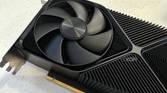 nvidia geforce rtx 4080 super fe closeup to show the large fan near the io shield