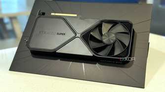 nvidia geforce rtx 4080 super fe seen in the shipping box it came in