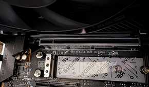 underneath of a nvidia geforce rtx 4080 super fe in motherboard covering pcie slots