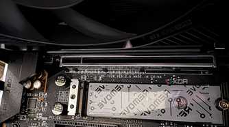 underneath of a nvidia geforce rtx 4080 super fe in motherboard covering pcie slots