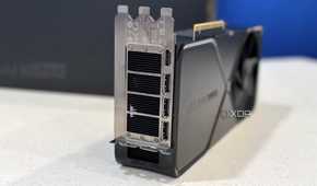 nvidia geforce rtx 4080 super fe io shield shown standing up