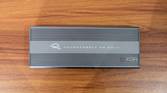 Top-down view of the OWC Thunderbolt Go Dock without any cables connected