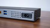 Close-up of the AC input on the OWC Thunderbolt Go Dock