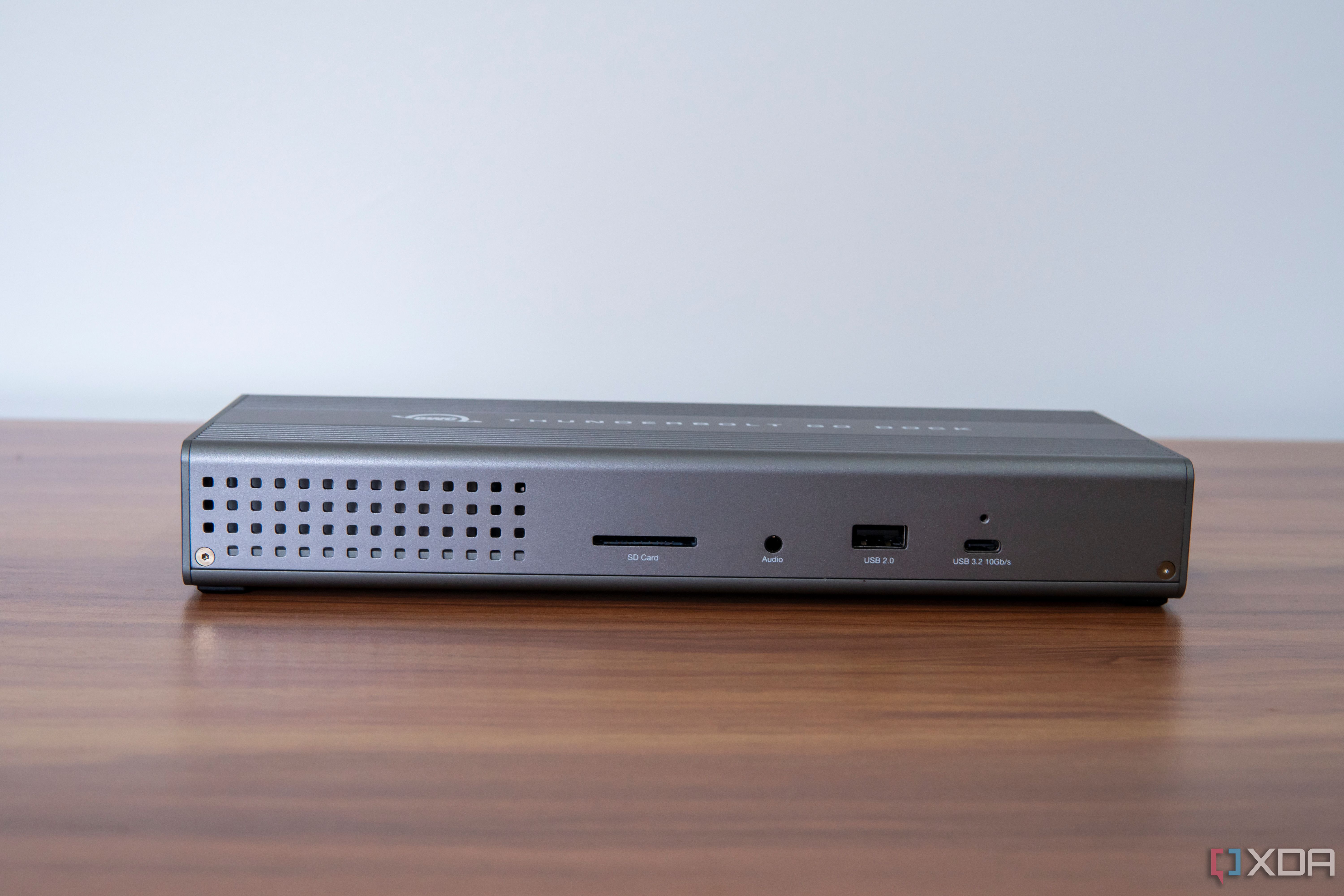 Front view of the OWC Thunderbolt Go Dock