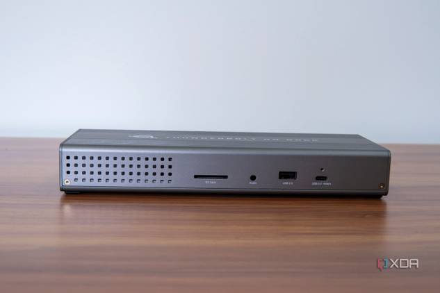 Front view of the OWC Thunderbolt Go Dock