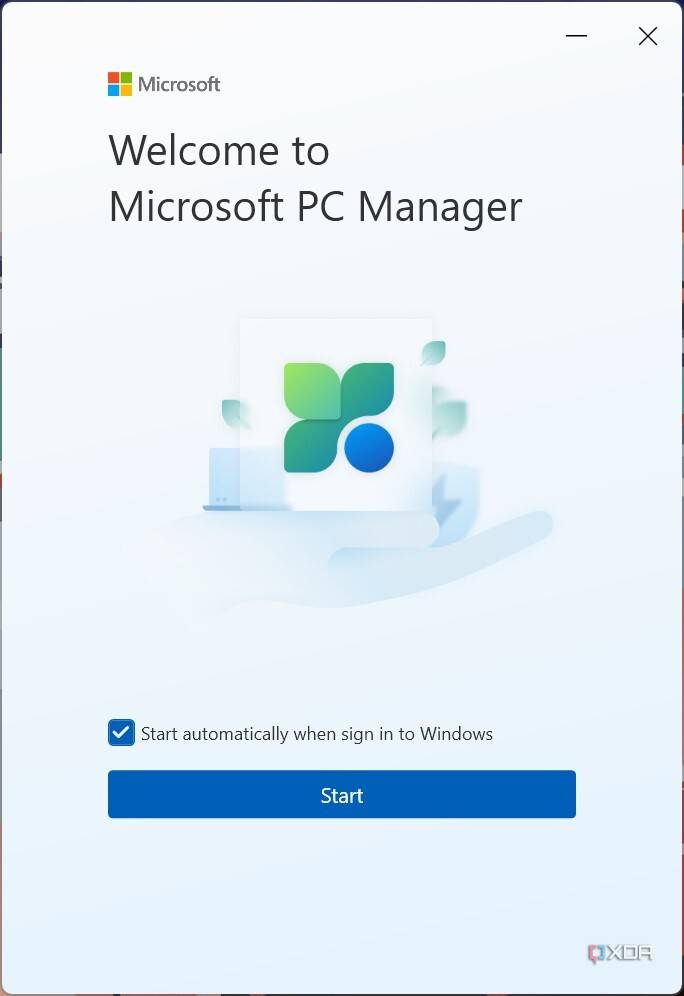 PC Manager welcome screen