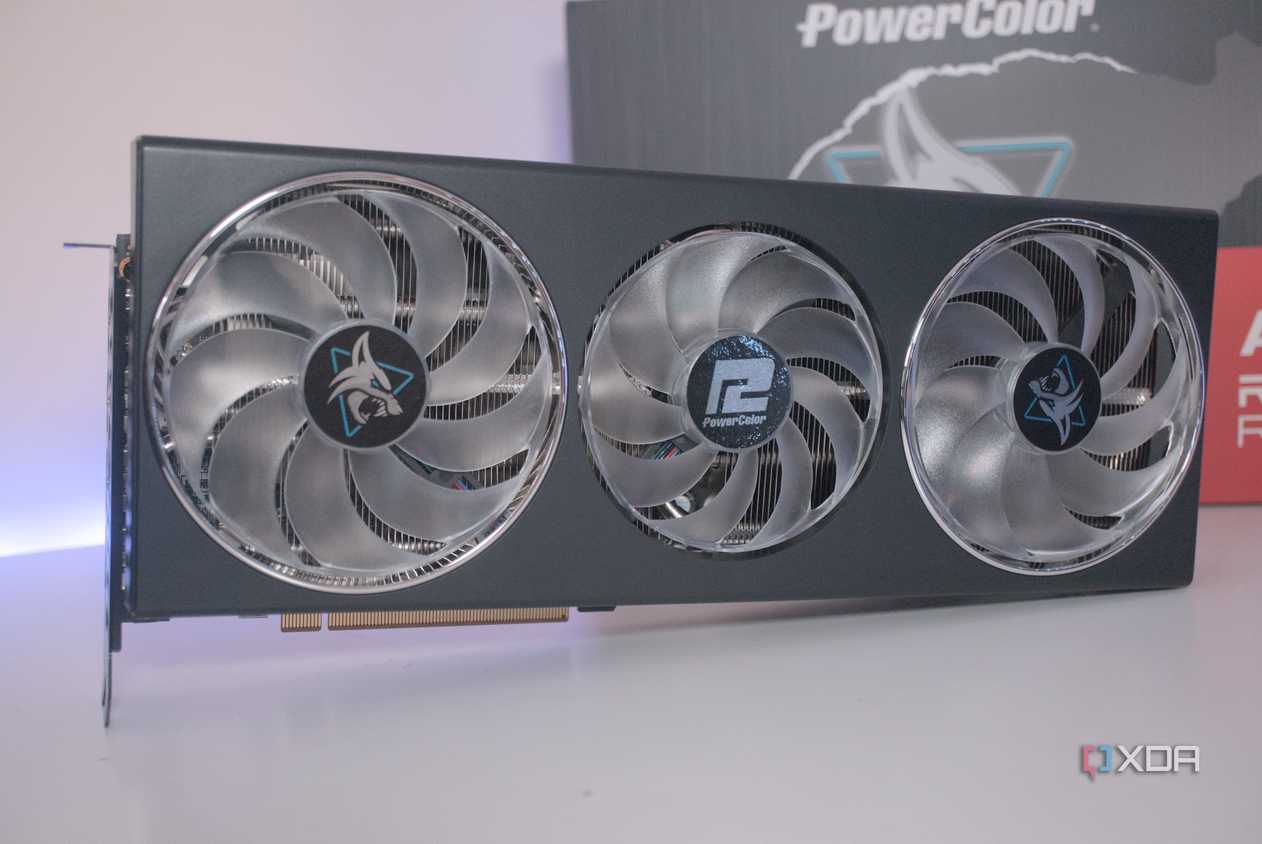 Front of the PowerColor Hellhound Radeon RX 7900 GRE
