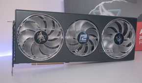 Front of the PowerColor Hellhound Radeon RX 7900 GRE