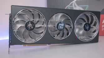 Front of the PowerColor Hellhound Radeon RX 7900 GRE