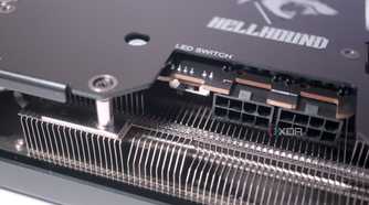 PowerColor Hellhound Radeon RX 7900 GRE LED switch