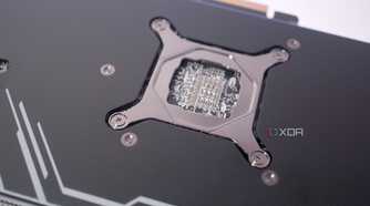 Rear of the PowerColor Hellhound Radeon RX 7900 GRE GPU