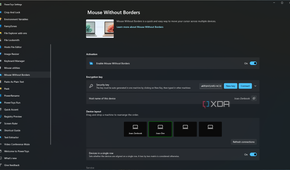 Screenshot of the Mouse without Borders settings in PowerToys
