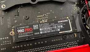 An image showing the Samsung 980 Pro SSD installed on a motherboard.