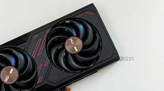 An image showing the cooling fans of the Sapphire Radeon RX 7600 Pulse OC GPU.