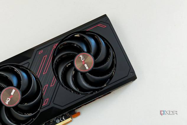 An image showing the cooling fans of the Sapphire Radeon RX 7600 Pulse OC GPU.
