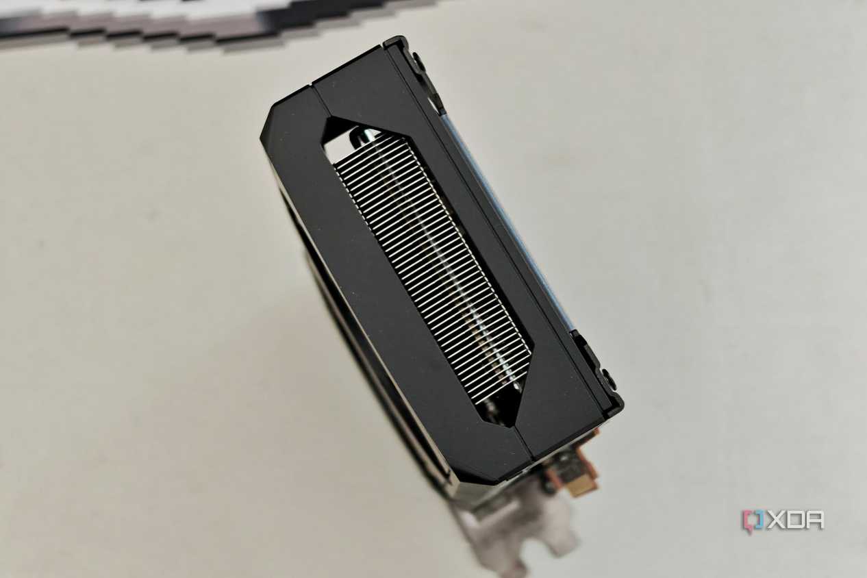 An image showing the top profile of the Sapphire Radeon RX 7600 Pulse OC GPU.