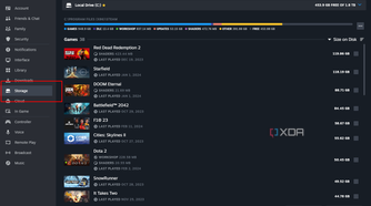 Steam Client showing where to locate your Games.