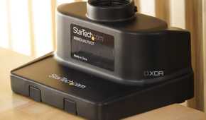 The base of the StarTech monitor arm.
