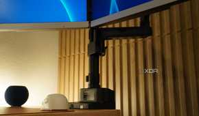 The StarTech dual monitor arm from the bottom.