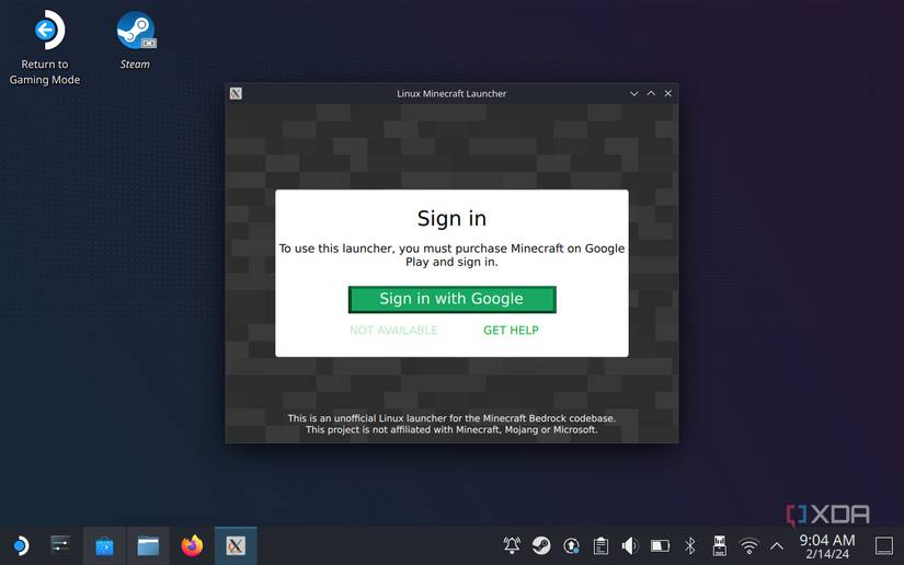 Click Sign in with Google