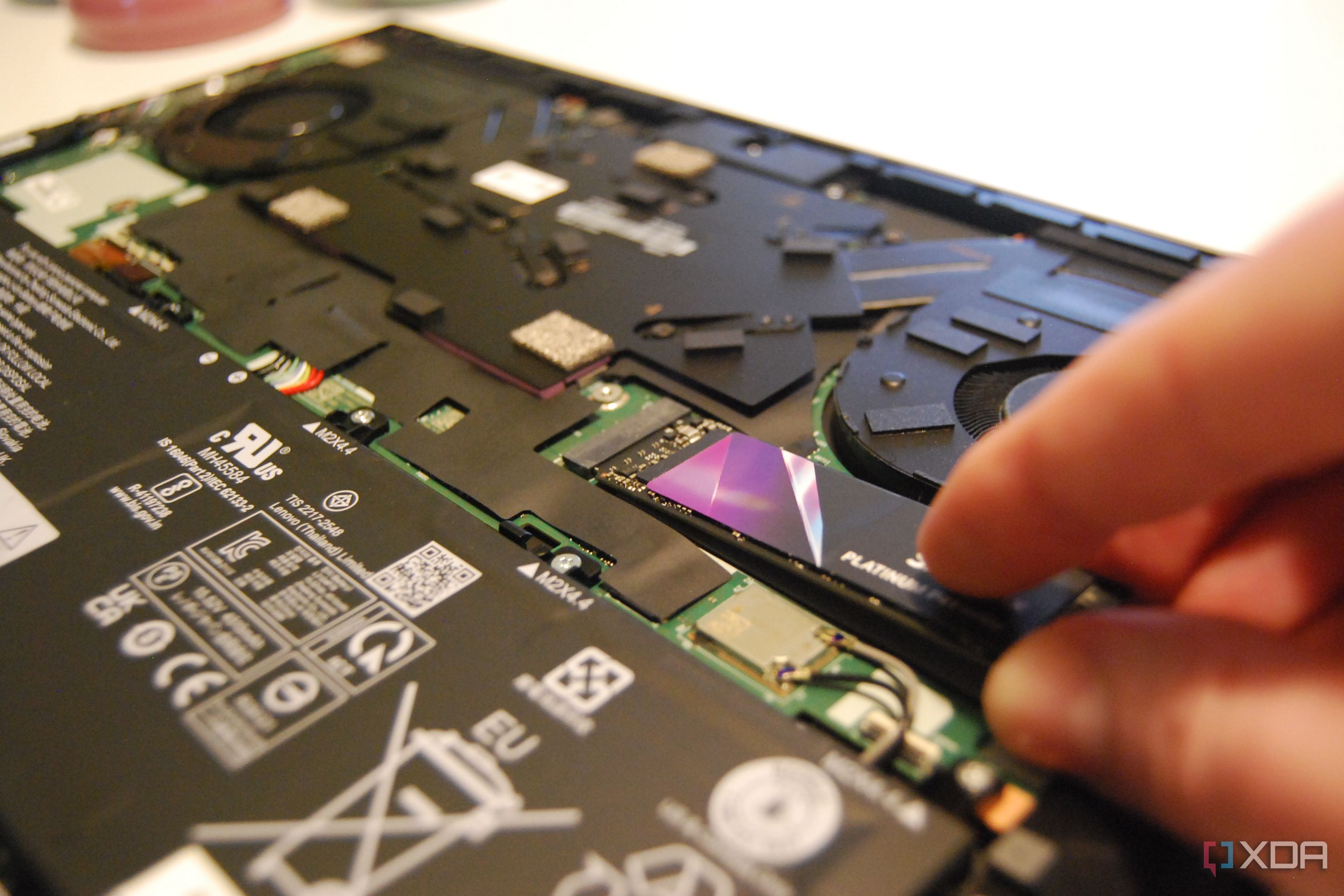 Insert the new SSD