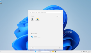Screenshot of the Tiny11 Start menu before installing updates