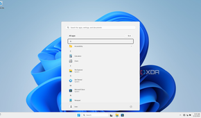 Screenshot of the All Apps list in Tiny11 before installing any updates